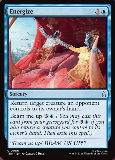 Energize, carte Magic TRK 56 — extension Star Trek