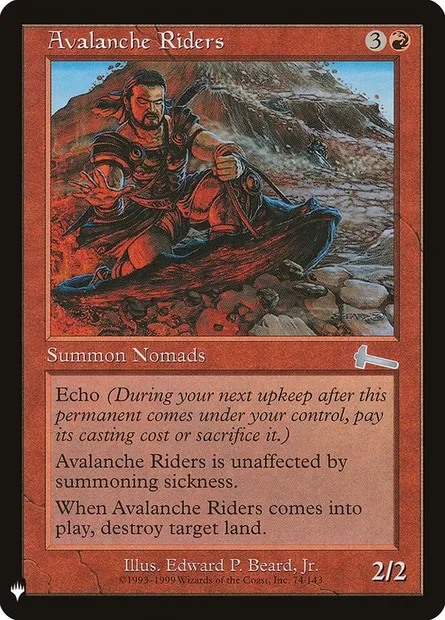 Avalanche Riders, Magic card PLST ULG-74 — The List set