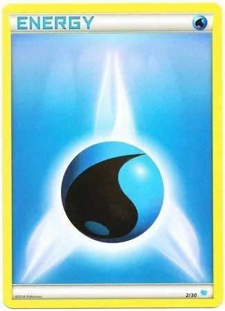 Énergie Eau, carte Pokémon TK9S 002 — extension XY Trainer Kit: Pikachu Libre & Suicune (Suicune)