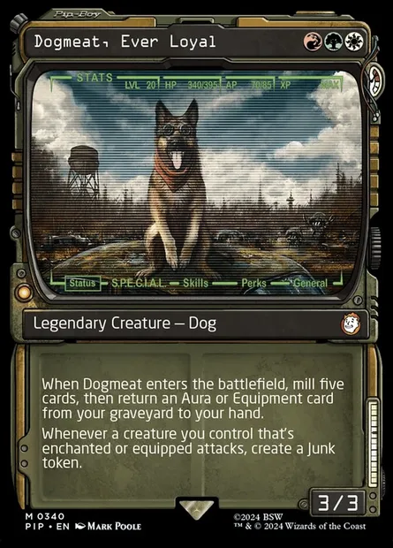 Dogmeat, Ever Loyal, Magic card PIP 340 — Fallout set