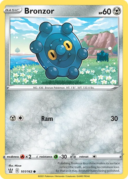 Bronzor, Pokémon card BST 101 — Battle Styles set