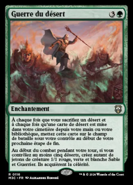 Guerre du désert, carte Magic M3C 116 — extension Modern Horizons 3 Commander