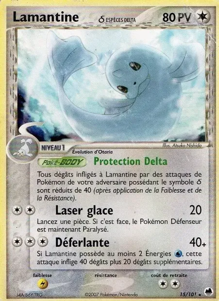 Lamantine δ, carte Pokémon DF 15 — extension EX Île des Dragons