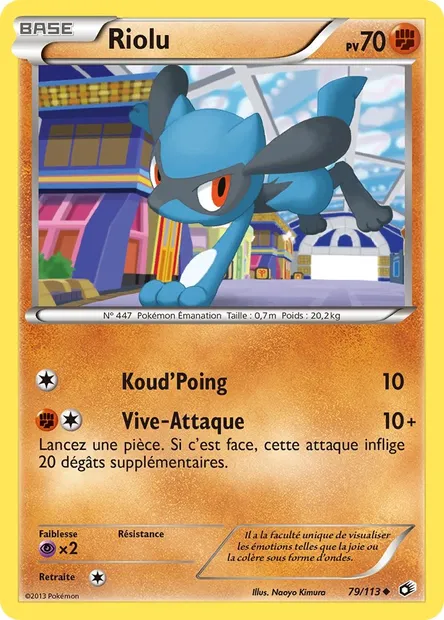 Riolu, carte Pokémon LTR 79 — extension Legendary Treasures