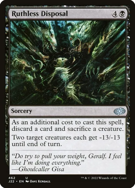 Ruthless Disposal, Magic card J22 462 — Jumpstart 2022 set