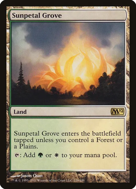 Sunpetal Grove, Magic card M12 229 — Magic 2012 set