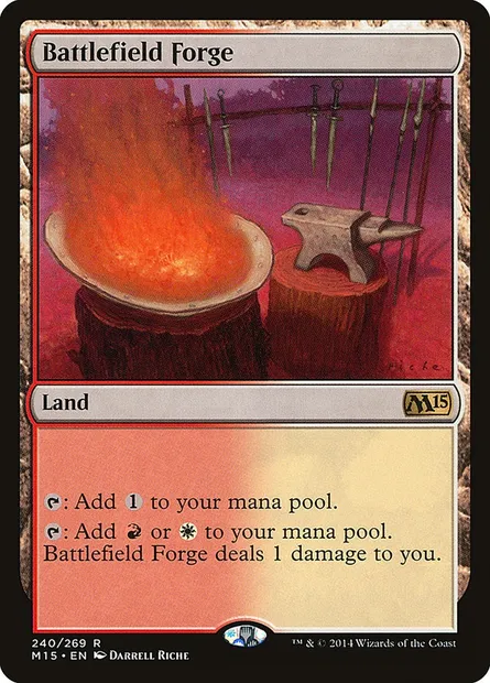 Battlefield Forge, Magic card M15 240 — Magic 2015 set
