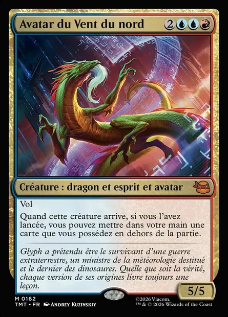 Avatar du Vent du nord, carte Magic TMT 162 — extension Teenage Mutant Ninja Turtles