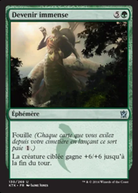 Devenir immense, carte Magic KTK 130 — extension Les Khans de Tarkir