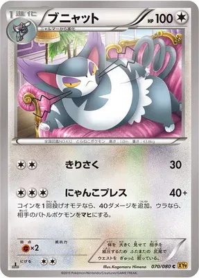Purugly, Pokémon card XY9 070 — Rage of the Broken Heavens set