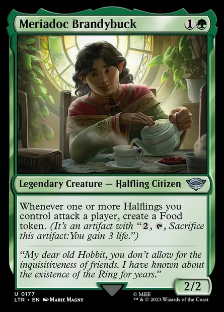 Meriadoc Brandybuck, Magic card LTR 177 — The Lord of the Rings: Tales of Middle-earth set
