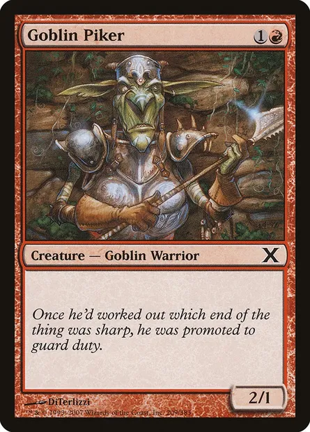 Goblin Piker, Magic card 10E 209 — Tenth Edition set