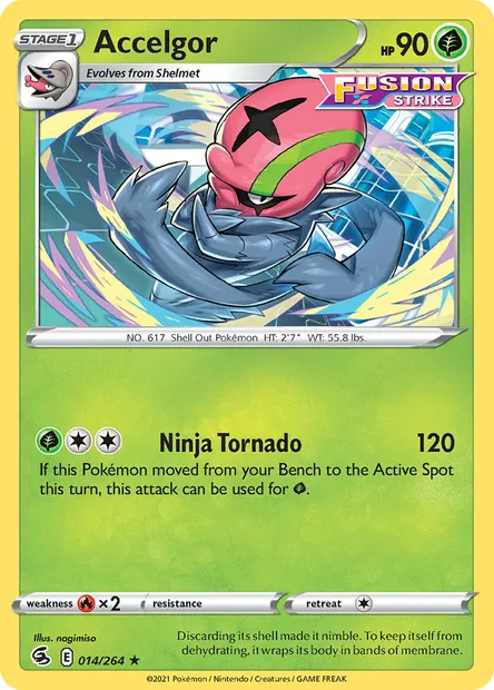 Accelgor, Pokémon card FST 14 — Fusion Strike set