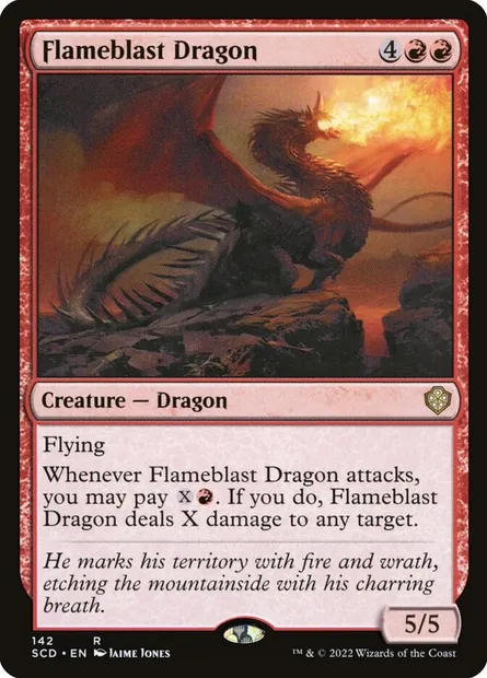 Flameblast Dragon, Magic card SCD 142 — Starter Commander Decks set