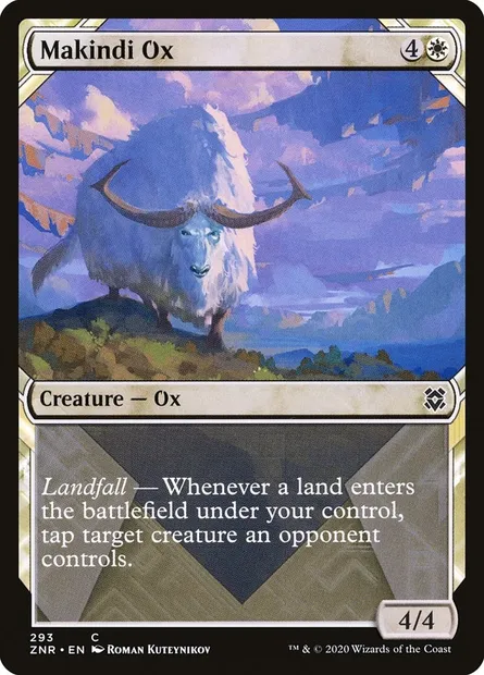 Makindi Ox, Magic card ZNR 293 — Zendikar Rising set