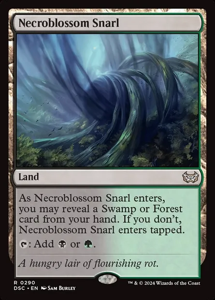 Necroblossom Snarl, Magic card DSC 290 — Duskmourn: House of Horror Commander set