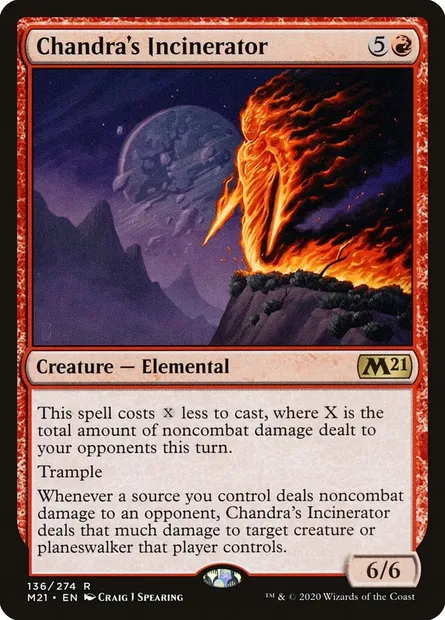 Chandra's Incinerator, Magic card M21 136 — Core Set 2021 set