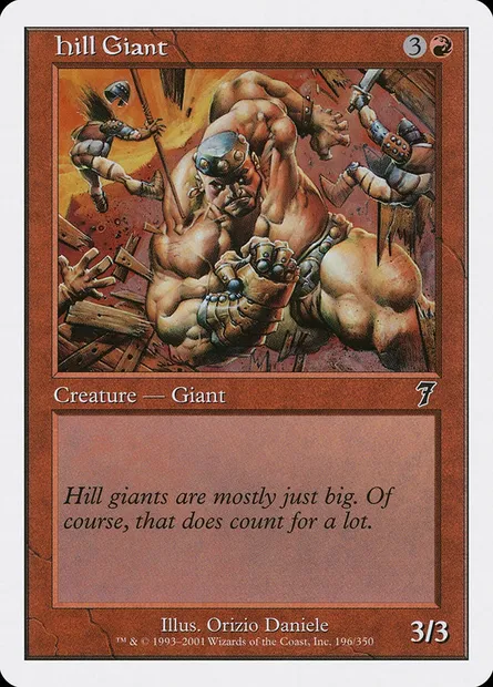 Hill Giant, Magic card 7ED 196 — Seventh Edition set