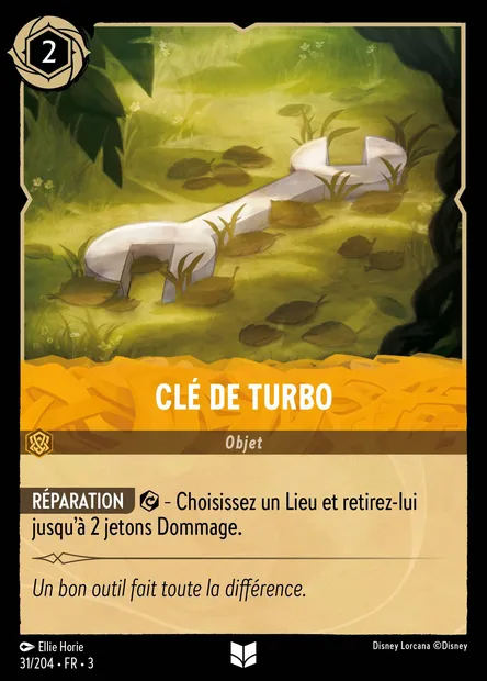 Clé de Turbo, carte Disney Lorcana CH3-031 — extension Les Terres d'Encres