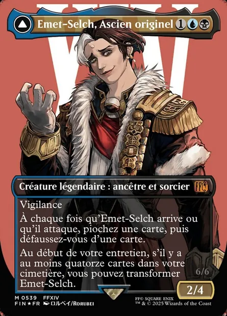 Emet-Selch, Unsundered // Hades, Sorcerer of Eld, carte Magic FIN 539 — extension Final Fantasy