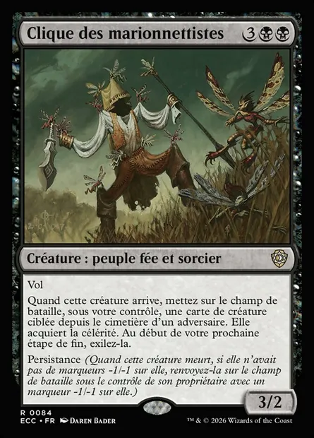 Clique des marionnettistes, carte Magic ECC 84 — extension Lorwyn Eclipsed Commander