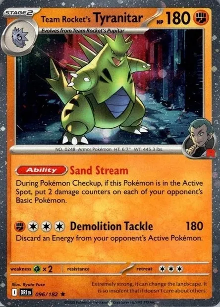 Tyranocif de la Team Rocket, carte Pokémon TDX 096-3 — extension Theme Deck & Blisters Exclusives