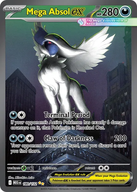 Mega Absol ex, Pokémon card MEG 180 — Mega Evolution set