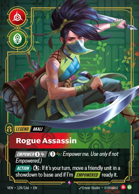 Rogue Assassin, Riftbound card VEN 139 — Vendetta set