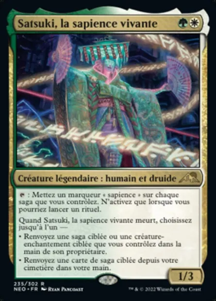 Satsuki, la sapience vivante, carte Magic NEO 235 — extension Kamigawa: La Dynastie Néon