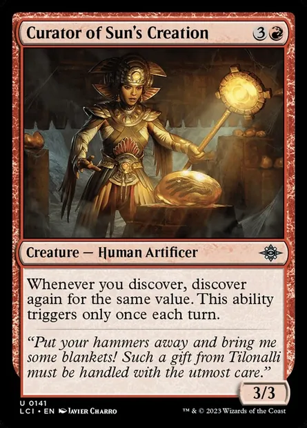 Curator of Sun's Creation, Magic card LCI 141 — The Lost Caverns of Ixalan set