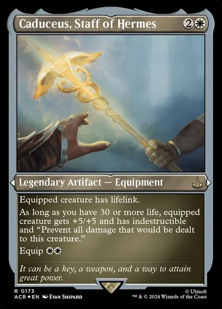 Caduceus, Staff of Hermes, Magic card ACR 173 — Assassin's Creed set