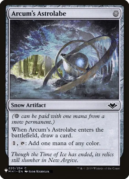 Arcum's Astrolabe, Magic card PLST MH1-220 — The List set