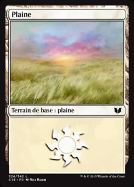 Plaine, carte Magic C15 324 — extension Commander 2015