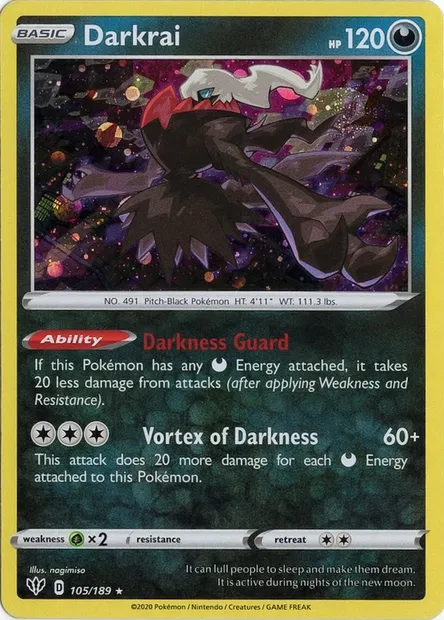 Darkrai, carte Pokémon TDX 105-2 — extension Theme Deck & Blisters Exclusives