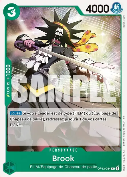 Brook, carte One Piece OP13-034 — extension SUCCESSEURS