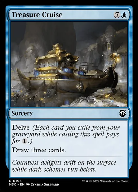 Treasure Cruise, Magic card M3C 195 — Modern Horizons 3 Commander set