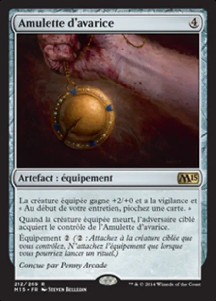 Amulette d'avarice, carte Magic M15 212 — extension Magic 2015