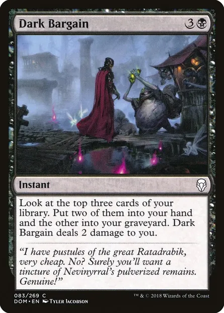Dark Bargain, Magic card DOM 83 — Dominaria set