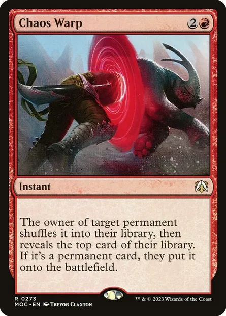 Chaos Warp, Magic card MOC 273 — March of the Machine Commander set