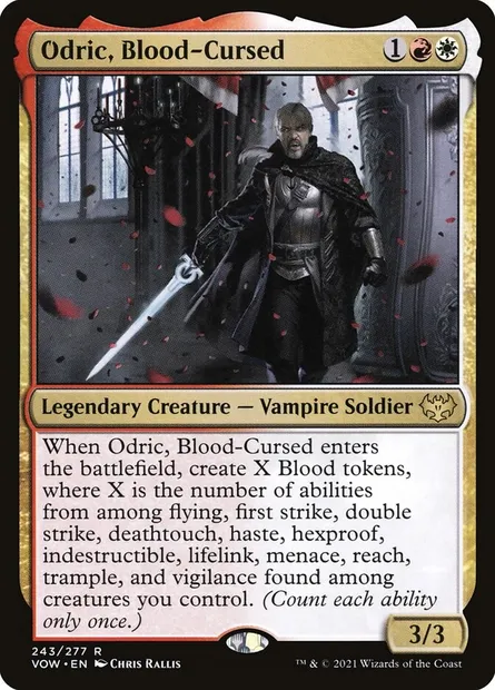 Odric, Blood-Cursed, Magic card VOW 243 — Innistrad: Crimson Vow set