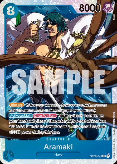 Aramaki, carte One Piece OP06-043 — extension ONE PIECE CARD THE BEST