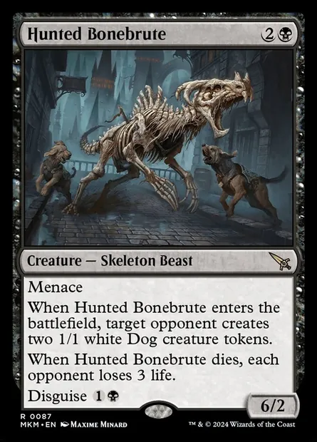 Hunted Bonebrute, Magic card MKM 87 — Murders at Karlov Manor set