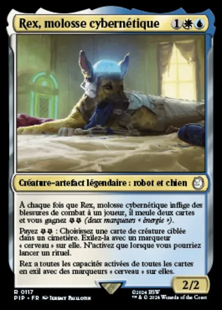 Rex, molosse cybernétique, carte Magic PIP 117 — extension Fallout