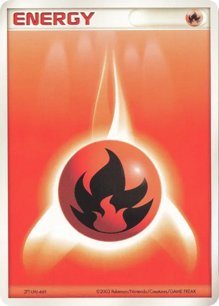 Fire Energy, Pokémon card BDK 2003 — Black Deck Kit set