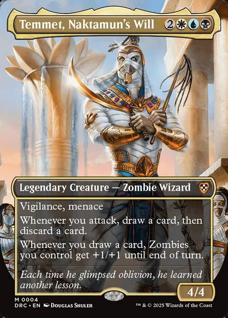 Temmet, Naktamun's Will, Magic card DRC 4 — Aetherdrift Commander set