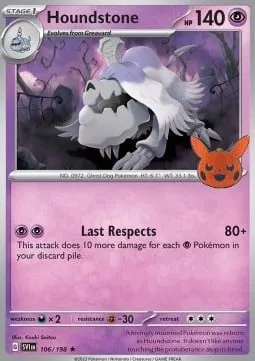 Houndstone, Pokémon card TOT23 106 — Trick or Trade 2023 set