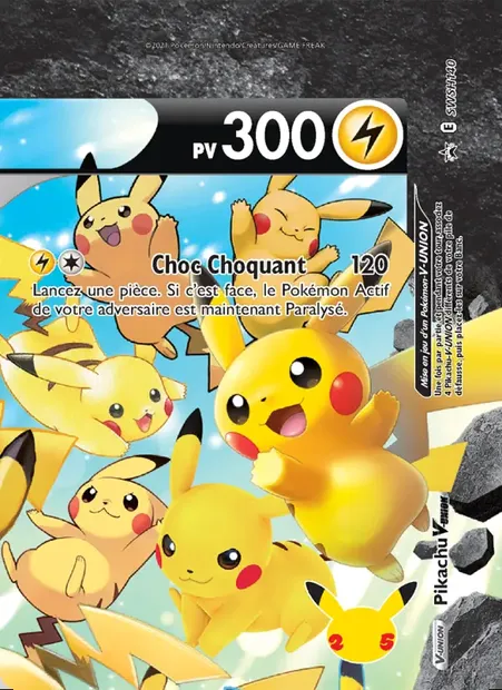 Pikachu V-UNION, carte Pokémon SWSH 140 — extension Promo SWSH