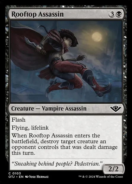 Rooftop Assassin, Magic card OTJ 103 — Outlaws of Thunder Junction set