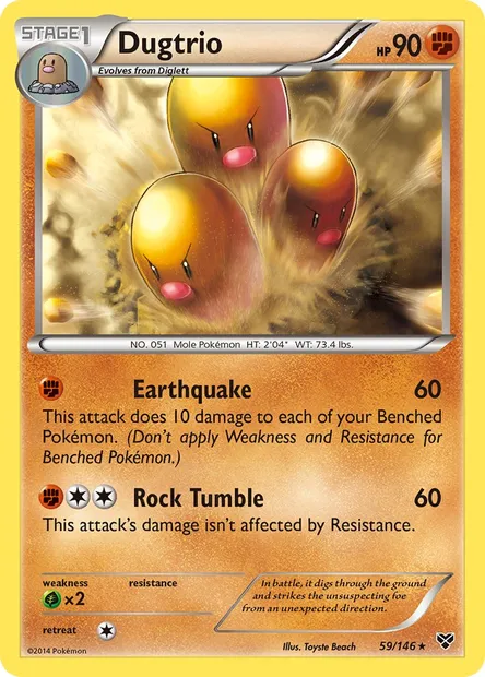Dugtrio, Pokémon card XY 59 — XY set
