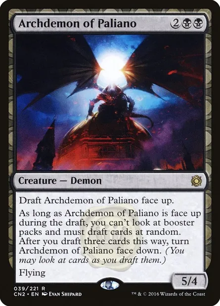 Archdemon of Paliano, Magic card CN2 39 — Conspiracy: Take the Crown set